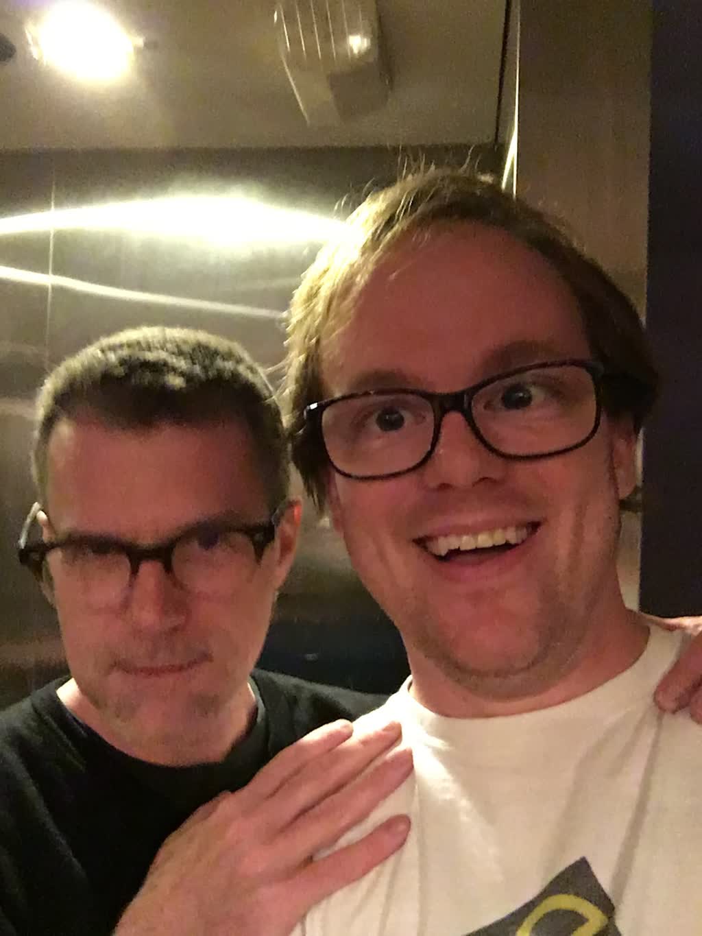 A picture of Peter with Merlin Mann
