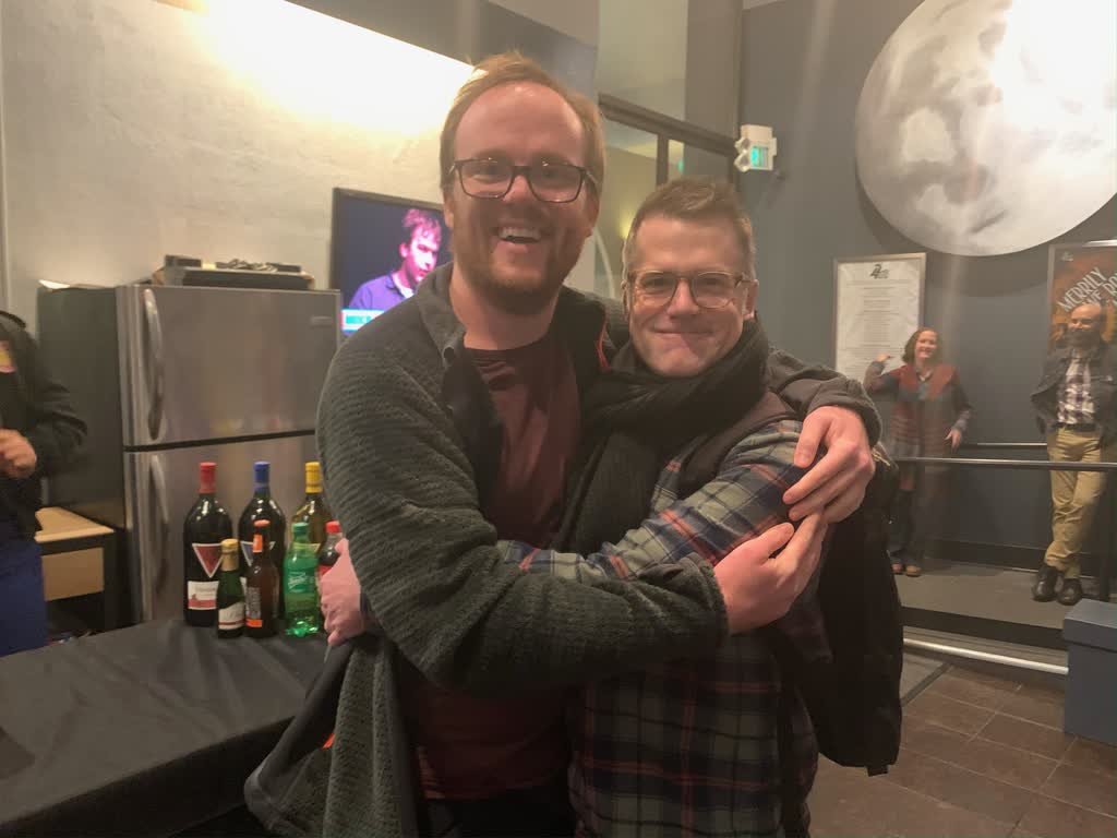 A picture of Peter with Merlin Mann