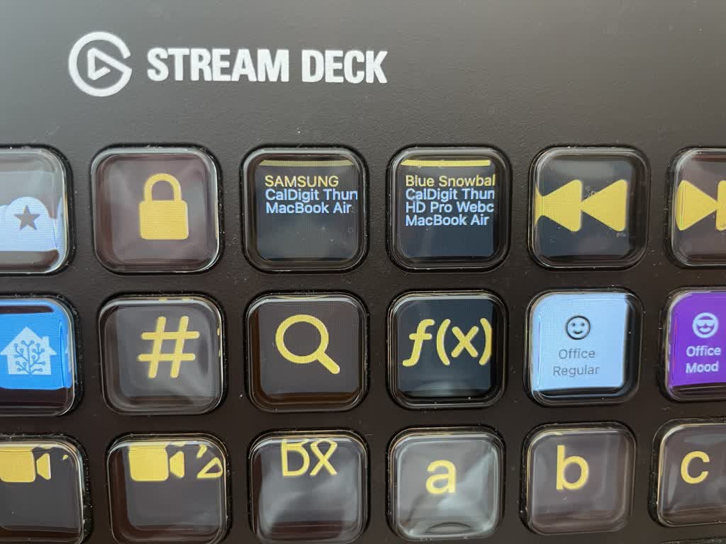 My audio output and audio input buttons
